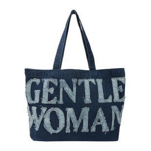 泰国曼谷GentleWoman经典牛仔帆布包单肩包大容量托特包