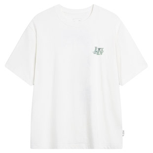 李宁运动潮流系列男女同款短袖文化衫夏季新品棉质T恤AHSU319-B品