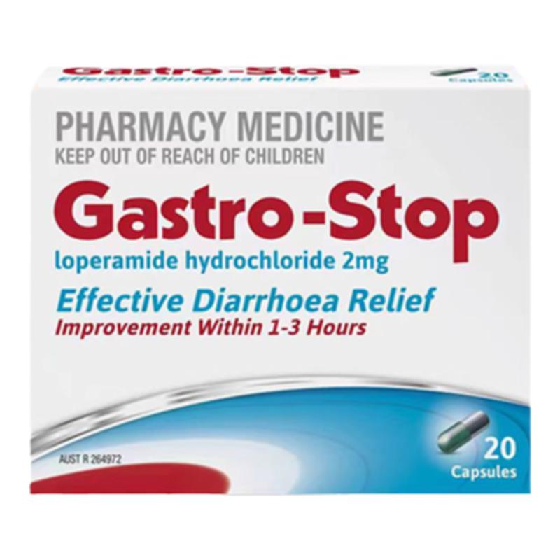 新西兰药房进口易蒙停Gastro-Stop盐酸洛哌丁胺2毫克胶囊20粒止泻