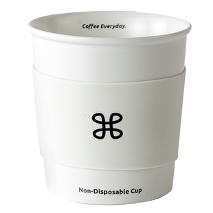 纽结仿纸咖啡杯日式陶瓷杯简约复古茶杯ins风牛奶杯创意马克杯子