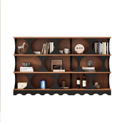 三梦实木展示柜家用客厅书柜美式