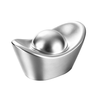 实心999纯银立体银元宝摆件国风收藏白银攒银一对送礼银锭礼物