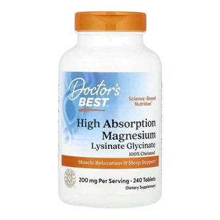 镁梦片Doctor's Best金达威多特倍斯甘氨酸镁片睡眠
