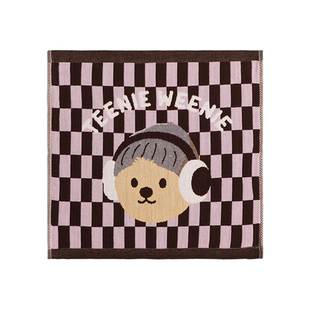 TeenieWeenie小熊刺绣纯棉小毛巾家用儿童吸水方巾全棉面巾擦手巾