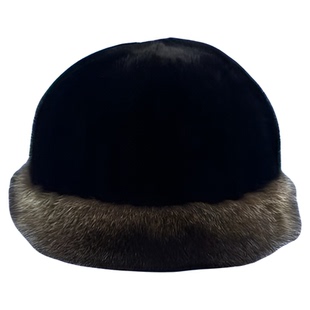 冬季保暖新款男款水貂毛真皮草貂帽子
