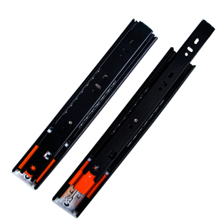 DTC东泰抽屉轨道三节反弹/阻尼缓冲按压式滑轨免拉手按弹导轨衣柜