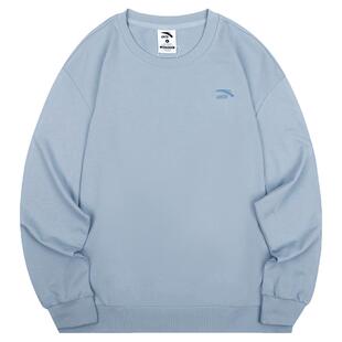 安踏卫衣男女款2026新款春装蓝色运动百搭长袖上衣简约高级感内搭