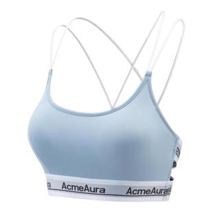 ACMEAURA爵士舞蓝色辣妹闺蜜街舞跳舞外穿内衣自带胸垫运动胸衣
