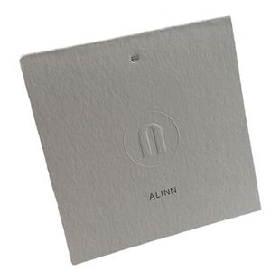 如全棉纸凸版凹印吊牌定制衣服挂牌制作打印折卡名片印刷设计包邮