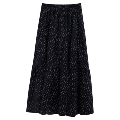 SeRinaBlue高腰碎花半身裙