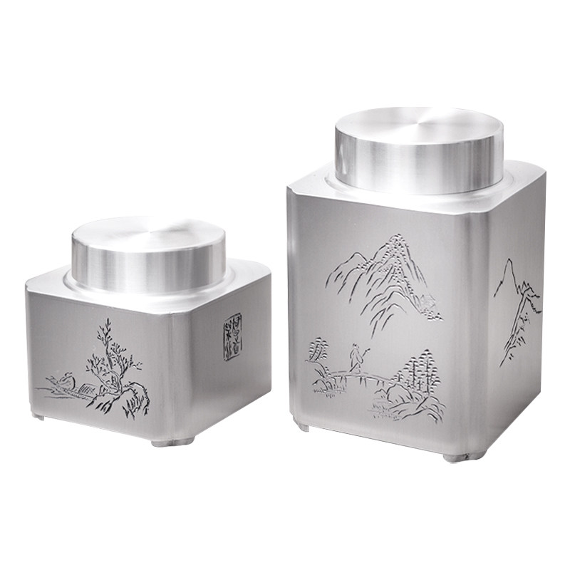善锡堂纯锡茶筒个旧锡器大师雕刻