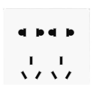 国际电工灰色十孔插座86型暗装五孔开关面板10孔5孔多孔六七九孔