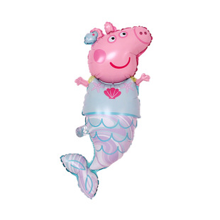 卡通小猪佩奇乔治主题铝膜气球儿童宝宝周岁生日派对装饰场景布置