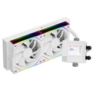 利民CM240幻芯矩阵无限镜框积木风扇液晶屏ARGB白色水冷散热器360