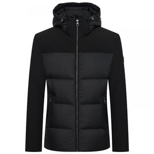 报喜鸟冬季新款男士商务休闲连帽白鸭绒羽绒服保暖上衣外套男款