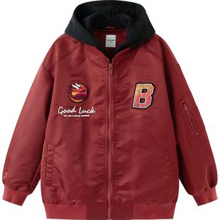 巴拉巴拉童装儿童外套男童棉服2025年新款春上衣防水拜年服飞行服