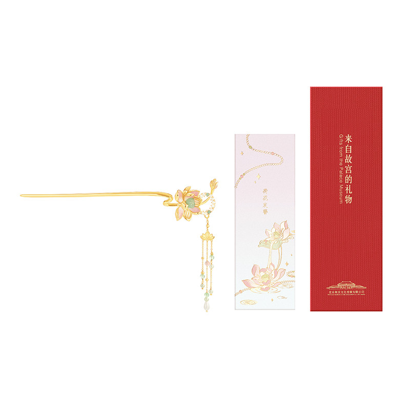 宫廷宝贝故宫文创荷花发簪