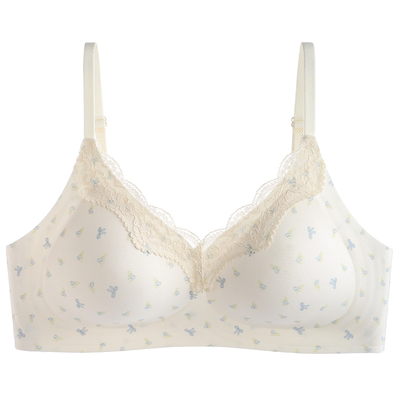 法式蕾丝内衣女小胸聚拢不空杯