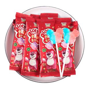 迪士尼欢喜的吉日双味草莓熊棒棒糖蓝莓草莓味结婚喜糖儿童零食