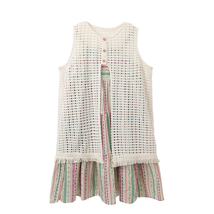 布丁哈鲁童装夏装女童洋气裙子2026夏季新款甜美百搭吊带连衣裙