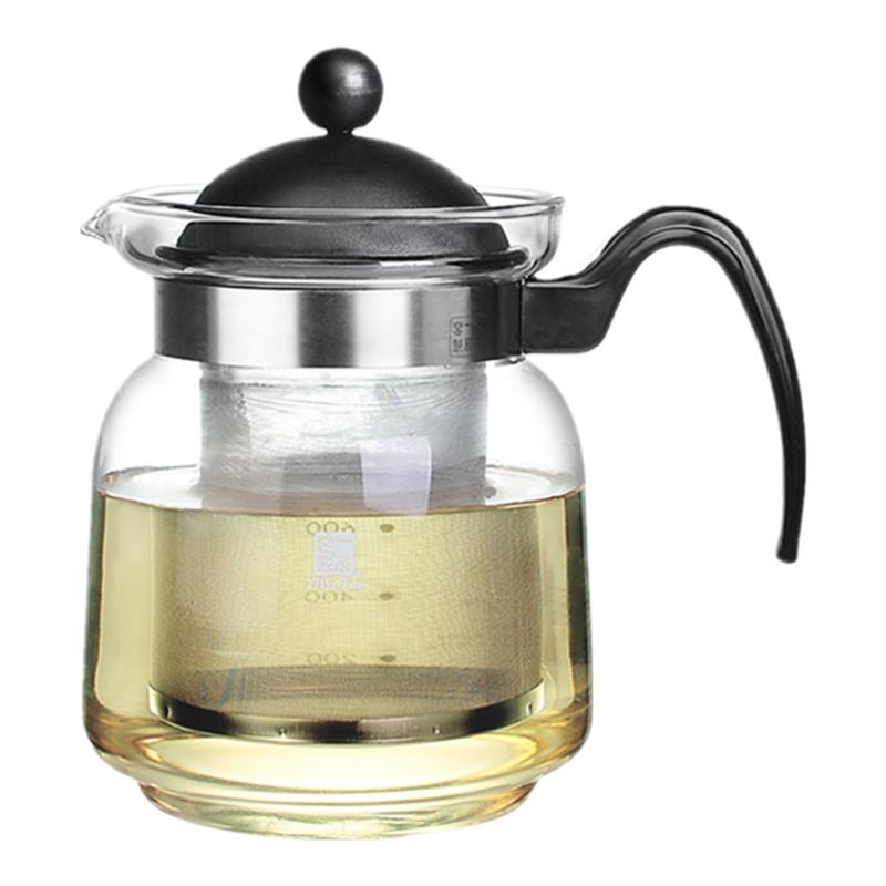 一屋窑花茶壶冲茶器 简约过滤网壶耐高温玻璃花草茶具咖啡壶031P