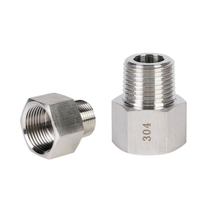 内外丝直通转接头304不锈钢加厚高压压力表内外丝转换头公英互换
