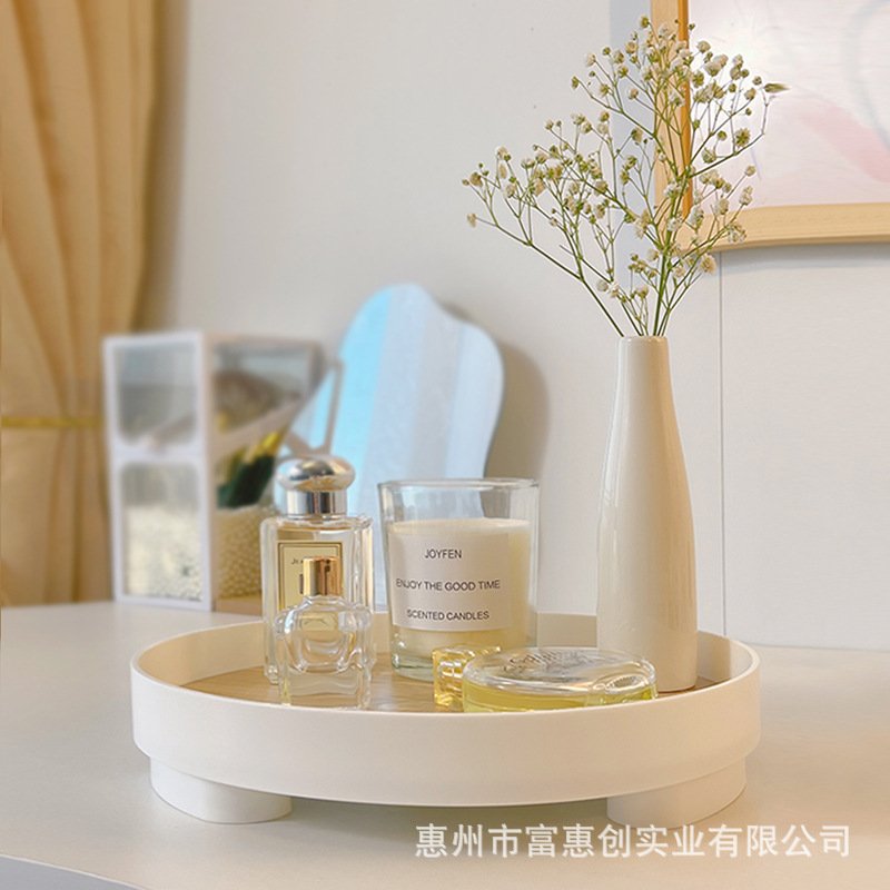 工厂直销桌面木质托盘玄关收纳化妆品梳妆台盘香薰香水钥匙摆件