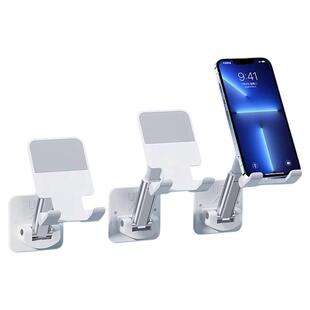 手机墙壁支架放置物可折叠伸缩托架壁挂追剧厨房墙面卫生间浴室墙上粘贴式防水贴墙ipad平板桌面固定懒人