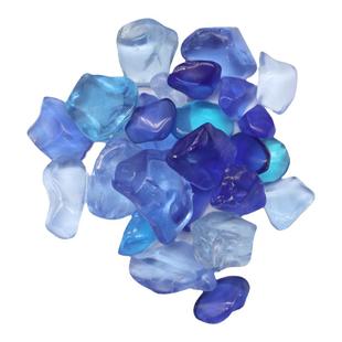 寄居蟹水盆垫脚石～防溺水装饰石头鹅卵石彩块梦幻渐变粉色