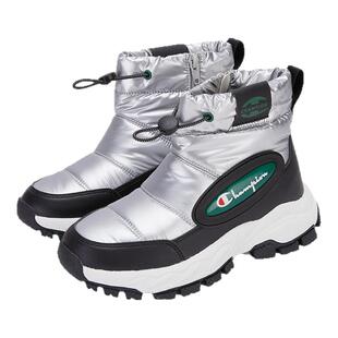 Champion冠军男女童鞋25冬季新品时尚休闲高帮防风加绒保暖雪地靴