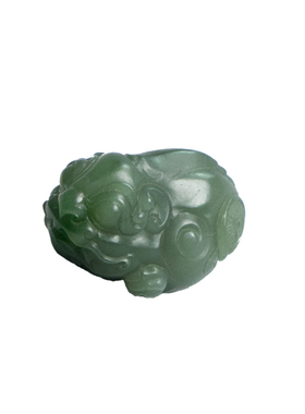 雕件碧玉三足金蟾男女复古