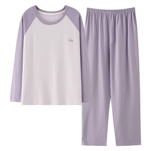 高品质睡衣女款纯棉长袖大码秋天女士2026新款100%全棉家居服套装