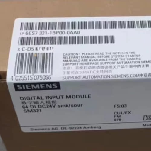 议价西门子 S7-300 SM 321 16 个，64 DE，24V 6ES7321-1BP00-0AA