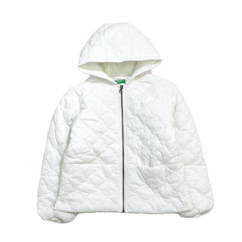 外贸童装男女童宝宝白色连帽棉服