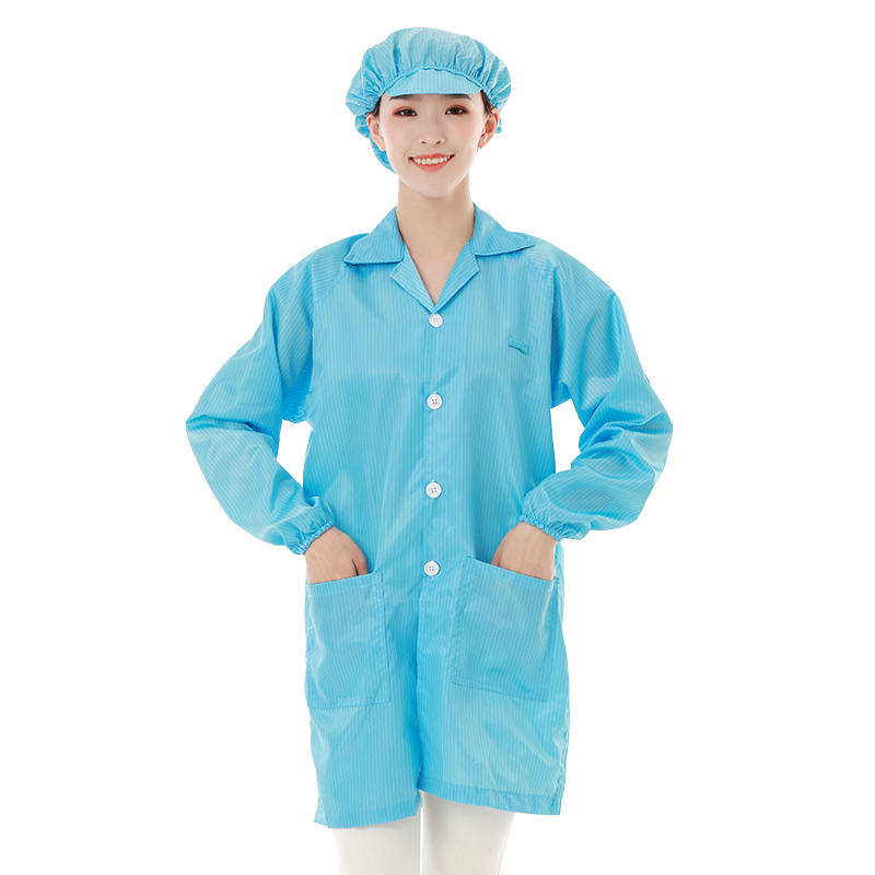 防静电衣服加长款大褂无尘服电子车间男女食品厂富士康防尘工作服