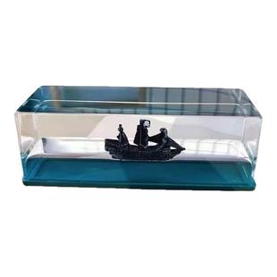 乘风破浪游轮流体漂流瓶黑珍珠号帆船桌面家居室内摆件生日礼物男