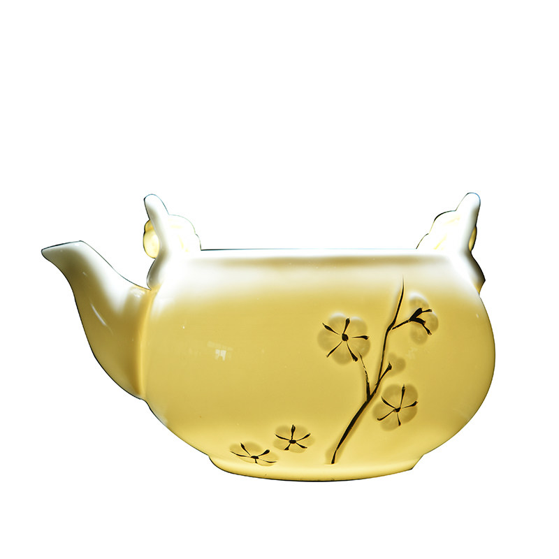 古兰拉丝窑变防烫带把杯功夫茶具