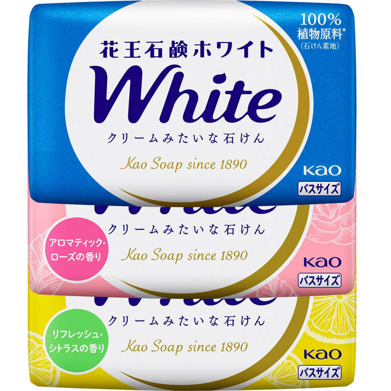 日本花王香皂4块装滋润保湿沐浴清洁肥皂香味持久洗澡全身皂包邮