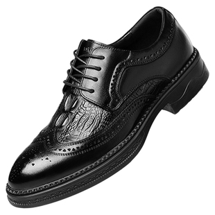 奥康 男鞋2025秋季新款真皮布洛克皮鞋男商务正装结婚新郎鞋子H