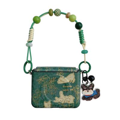 适用于华为手机壳折叠屏烫金花朵