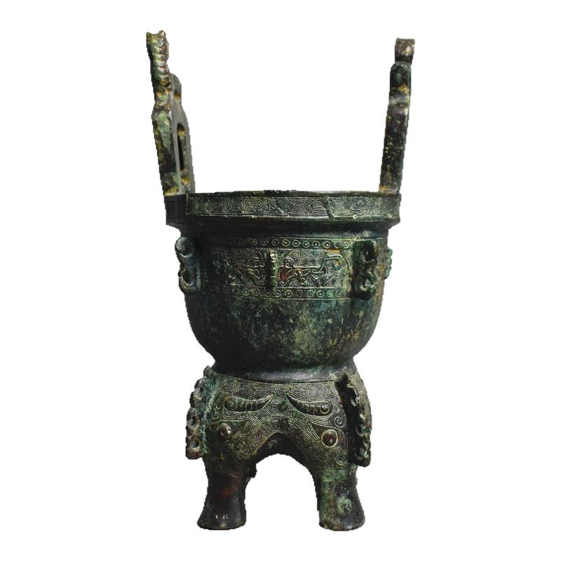 青铜器四足甗古代蒸锅