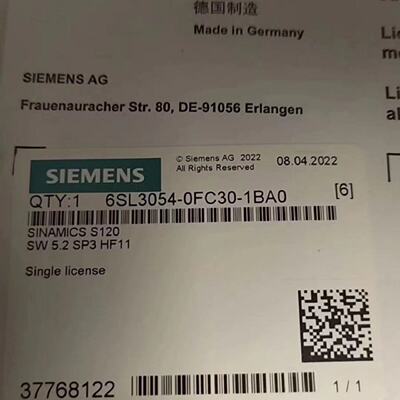 议价6SL3054-0FC30-1BA0 S120 CompactFlash 卡无性能扩展包括许