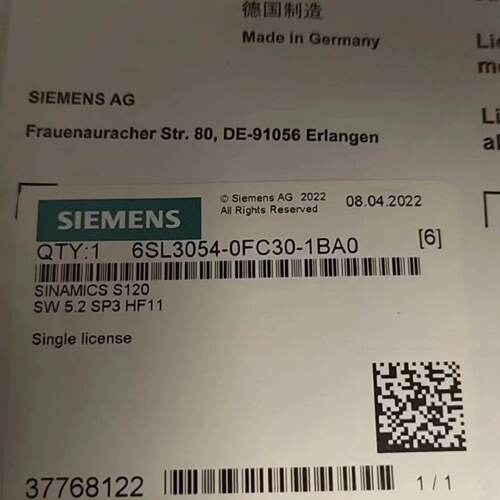 议价6SL3054-0FC30-1BA0 S120 CompactFlash 卡无性能扩展包括许