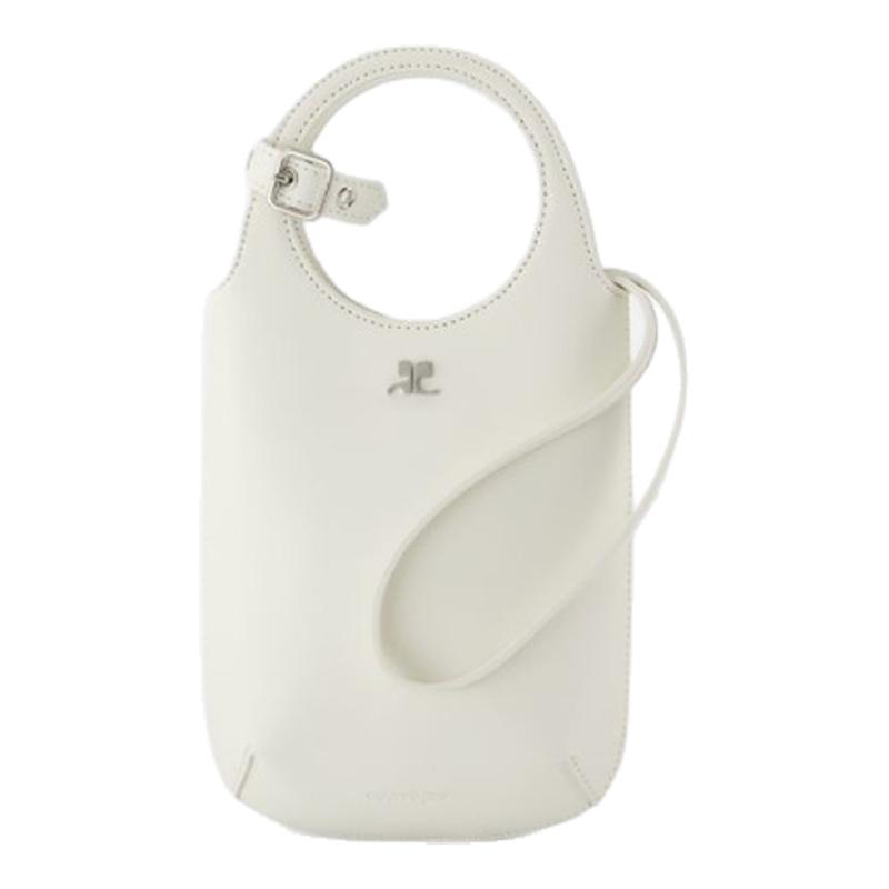 活希源 Courreges Slim Holy 钱包 皮质 白色