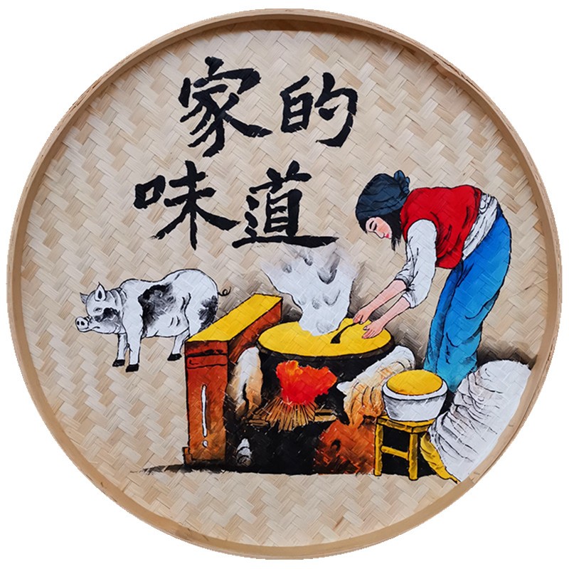 手绘农家乐餐厅装饰画挂画无框画
