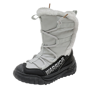 回力童鞋2025冬季新款儿童高筒雪地靴女童加绒大棉鞋男童过冬靴子