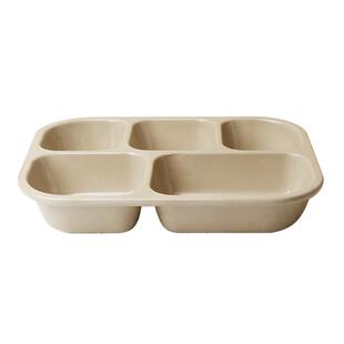 餐盘分格大人上班族食堂打饭加深大容量环保稻壳分餐盘高级感