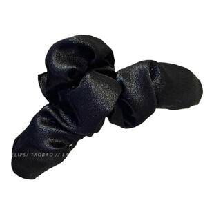 高级感褶皱缎面抓夹大号女2026新款云朵发夹后脑勺鲨鱼夹头饰夹子