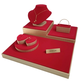 首饰盘展示盘戒指项链耳钉吊坠饰品架珠宝柜台陈列展示架道具托盘