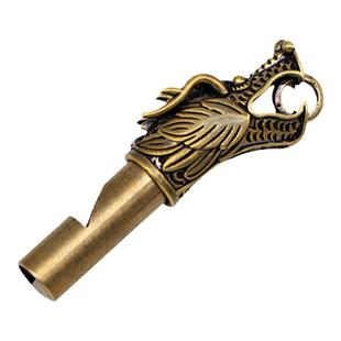 高档复古龙头骷纯铜口哨黄铜户外裁判口哨钥匙扣挂件野外求生哨子
